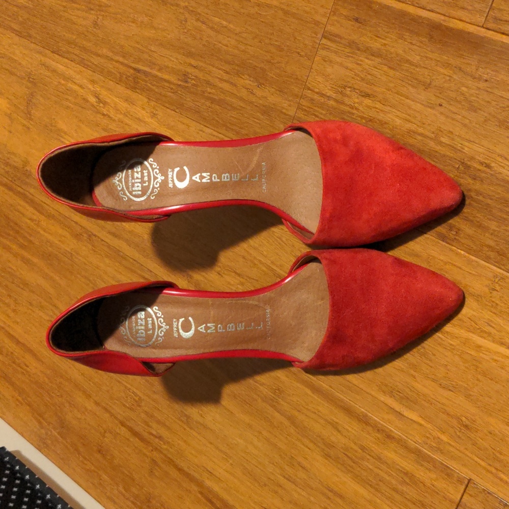 Jeffrey Campbell | Red Suede Heels | 7.5